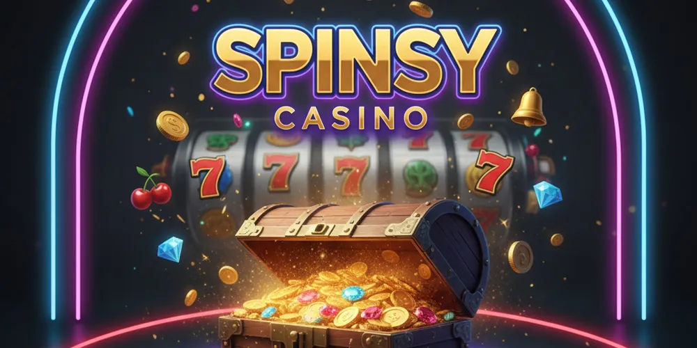 Treasure chest with casino theme.